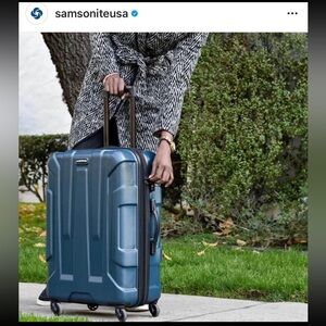 SAMSONITE Centric Medium SUITCASE Hardshell Luggage Teal Spinner Bag NWT